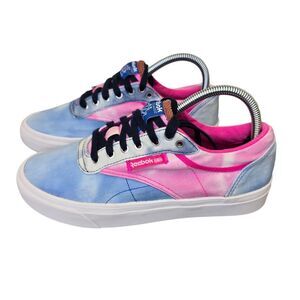 Reebok Women's 7 Club C Coast Tie Dye Pink Blue Sneakers